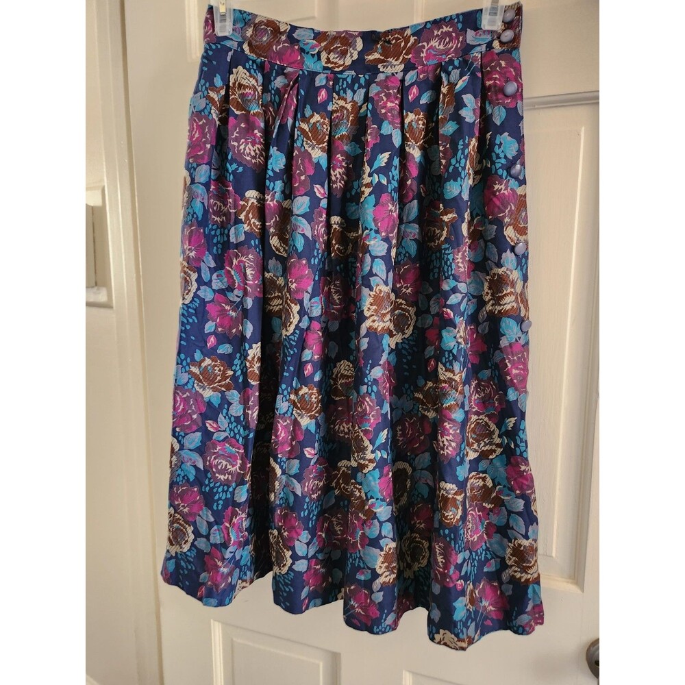 Vintage 80s 90s Skirt Chaus Waist 31 Size 8 10  Teacher Librarian Rayon Retro